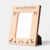 フェスティバルボウディアクリスマスツリーファミリーフォト レーザー彫刻フレーム (左)