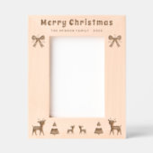 フェスティバルボウディアクリスマスツリーファミリーフォト レーザー彫刻フレーム (正面)