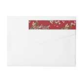 フェスティバルボタニカルフローラクリスマス差出人住所 ラップアラウンドラベル (裏面)