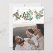 フェスティバルボタニカルフローラジョークリスマスクラシック シーズンカード (正面)