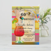 フェスティバルボヘミアンカクテル誕生日招待状 招待状 (スタンド正面)