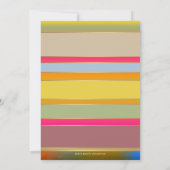 フェスティバルボヘミアンカクテル誕生日招待状 招待状 (裏面)