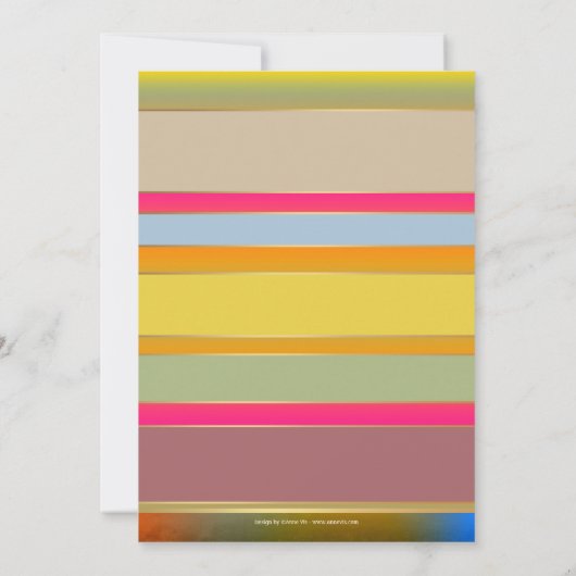 フェスティバルボヘミアンカクテル誕生日招待状 招待状 (裏面)