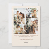 フェスティバルボホベージュクリスマスボウリボン5写真 シーズンカード (裏面)