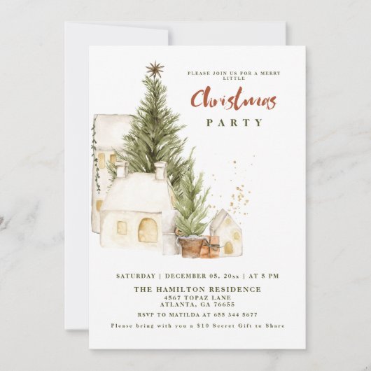 フェスティバルボホヴィンテージメリークリスマスパーティー 招待状 (正面)