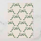 フェスティバルボーズクリーム&グリーン実在金ゴールド楕円形フォト 箔シーズンカード (裏面)