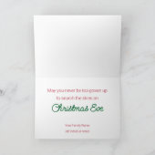 フェスティバルポインセチアとホリー4枚の写真 シーズンカード (内部)