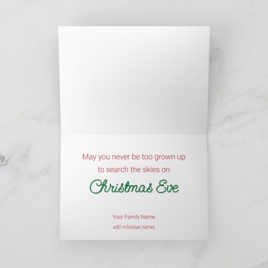 フェスティバルポインセチアとホリー4枚の写真 シーズンカード (内部)