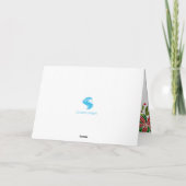 フェスティバルポインセチアガーランドホリデーカード シーズンカード (裏面)