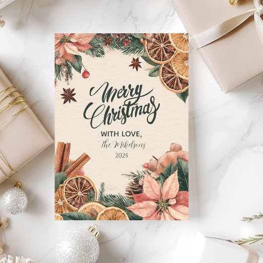 フェスティバルポインセチア柑橘類 シーズンカード