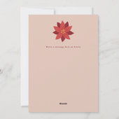 フェスティバルポインセチア花クリスマス シーズンカード (裏面)