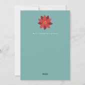 フェスティバルポインセチア花クリスマス シーズンカード (裏面)