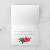 フェスティバルポインセチア赤(鳥)ショウジョウコウカンチョウクリスマスグリーティング シーズンカード (内部)