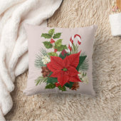 フェスティバルポインセチア クッション (ブランケット)
