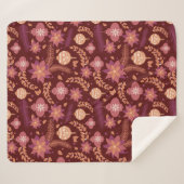 フェスティバルポインセティアクリスマスシェルパブランケット シェルパブランケット (正面(横))