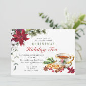 フェスティバルポインセティアクリスマスホリデーティーパーティー 招待状 (スタンド正面)
