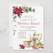 フェスティバルポインセティアクリスマスホリデーブランチ 招待状 (正面)
