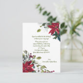 フェスティバルポインセティアスホリーベリークリスマスパーティー インビテーションポストカード (スタンド正面)