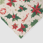 フェスティバルポインセティアス&キャンディーケーンクリスマスティッシュ 薄葉紙 (詳細)