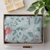 フェスティバルポインセティアス&ホリーベリークリスマス 薄葉紙 (ギフト)