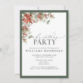 フェスティバルポインセティアパインウォーターカラークリスマスパーティー 案内状 (正面)