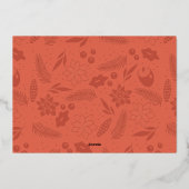 フェスティバルポインセティアベリークリームクリスマス 箔シーズンカード (裏面)