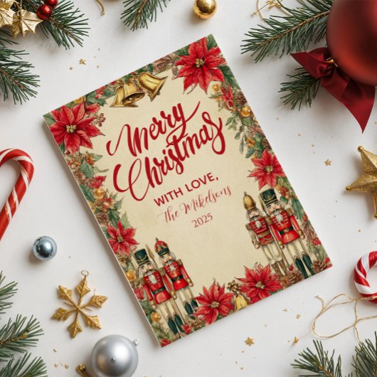 フェスティバルポインセティアベルズホリデイ シーズンカード