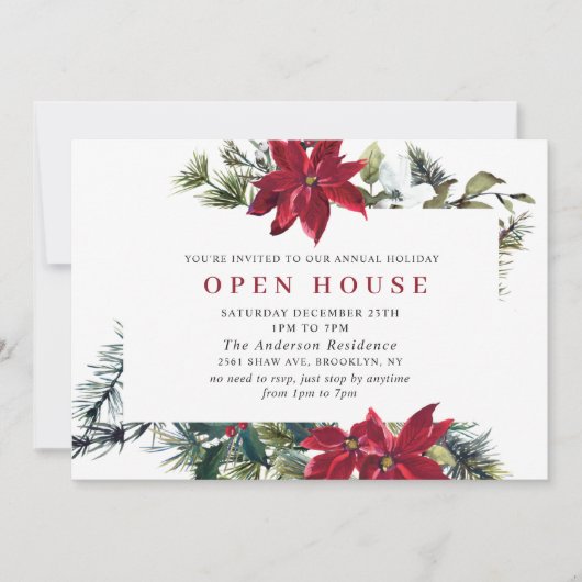 フェスティバルポインセティアホリデークリスマスオープンハウス 招待状 (正面)