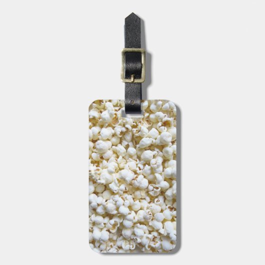 フェスティバルポップコーンの質感を撮影するデコール ラゲッジタグ (正面縦)