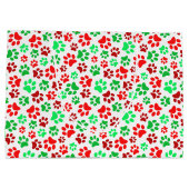 フェスティバルポープリントペットラバーレッドグリーンクリスマス ラージペーパーバッグ (裏面)