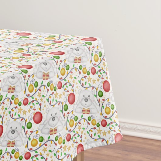 フェスティバルポーラベアーズクリスマスホリデー テーブルクロス (インサイチュ)