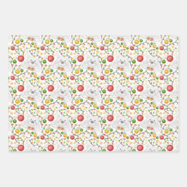 フェスティバルポーラベアーズクリスマスホリデー ラッピングペーパーシート