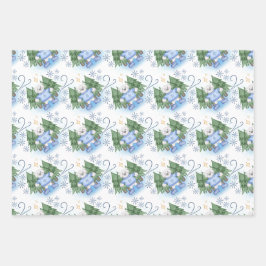 フェスティバルポーラベアーズクリスマスホリデー ラッピングペーパーシート