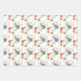 フェスティバルポーラベアーズクリスマスホリデー ラッピングペーパーシート