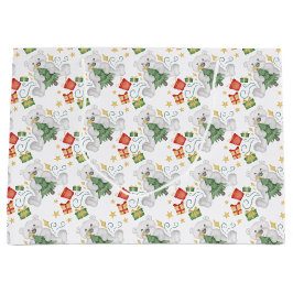 フェスティバルポーラベアーズクリスマスホリデー ラージペーパーバッグ