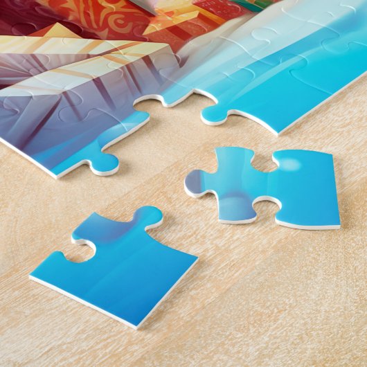 フェスティバルポーラーベアークリスマスキッズジグソーパズル ジグソーパズル (側面)