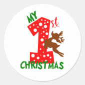 フェスティバルマイ初めてのクリスマスベビー ラウンドシール (正面)