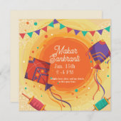 フェスティバルマカーサンクランティパープルカイト 招待状 (正面/裏面)