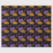 フェスティバルマスカレードマスクラッピング紙 ラッピングペーパー (フラット)