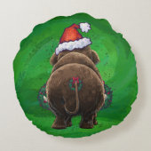 フェスティバルマストドンオングリーン ラウンドクッション (裏面)