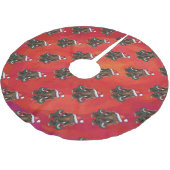 フェスティバルマストドンオンレッド ブラッシュドポリエステルツリースカート (アングル)