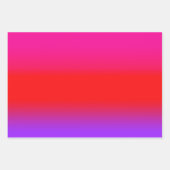 フェスティバルマゼンタ赤紫グラデーショングラデーション ラッピングペーパーシート (正面3)