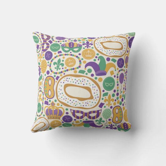 フェスティバルマルディグラお祝い クッション (裏面)