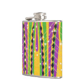 フェスティバルマルディグラカラフルスストライプパールダイヤモンド フラスク (左)