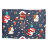 フェスティバルマンガサンタキャットお祝い 枕カバー (裏面)