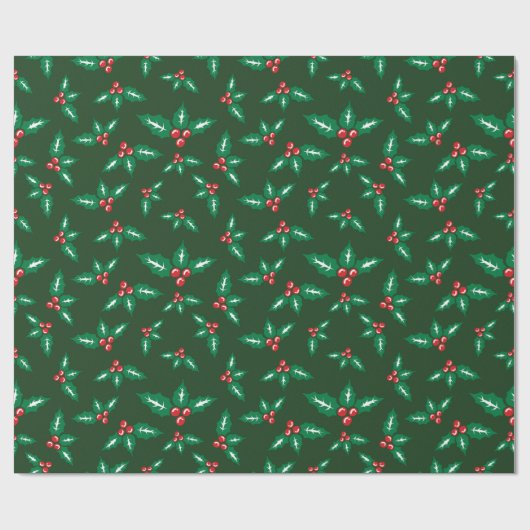 フェスティバルミスタントクリスマスギフトグリーンシームレス ラッピングペーパー (フラット)