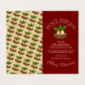 フェスティバルミストレトーベルクリスマスカード 名刺 (外部フラット)