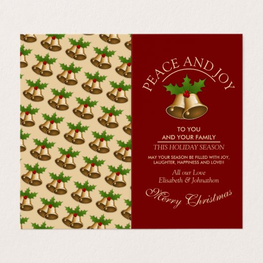 フェスティバルミストレトーベルクリスマスカード 名刺 (外部フラット)