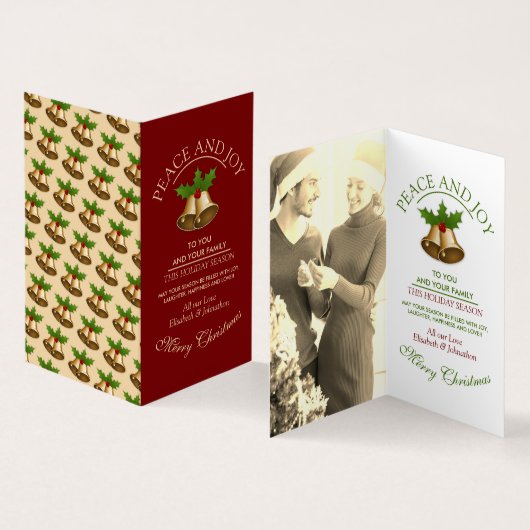 フェスティバルミストレトーベルクリスマスカード 名刺 (内部&外部)