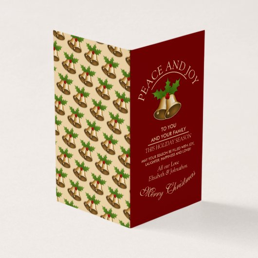 フェスティバルミストレトーベルクリスマスカード 名刺 (外部)